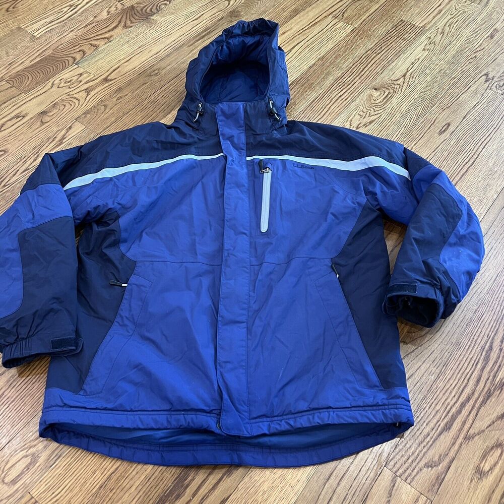 L.L. Bean Snowboarding Puffer Jacket Mens L Blue Ski Winter Moutainwear Gorpcore